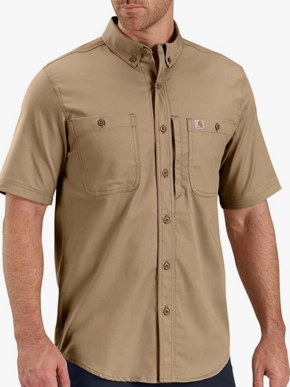 Carhartt Men’s Short-Sleeve Button-Down Canvas Work Shirt